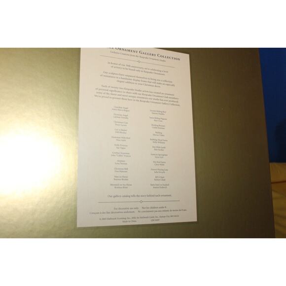 Hallmark Keepsake Ornament Club Gallery Collection Holiday Display Exclusive 30 - Picture 10 of 13